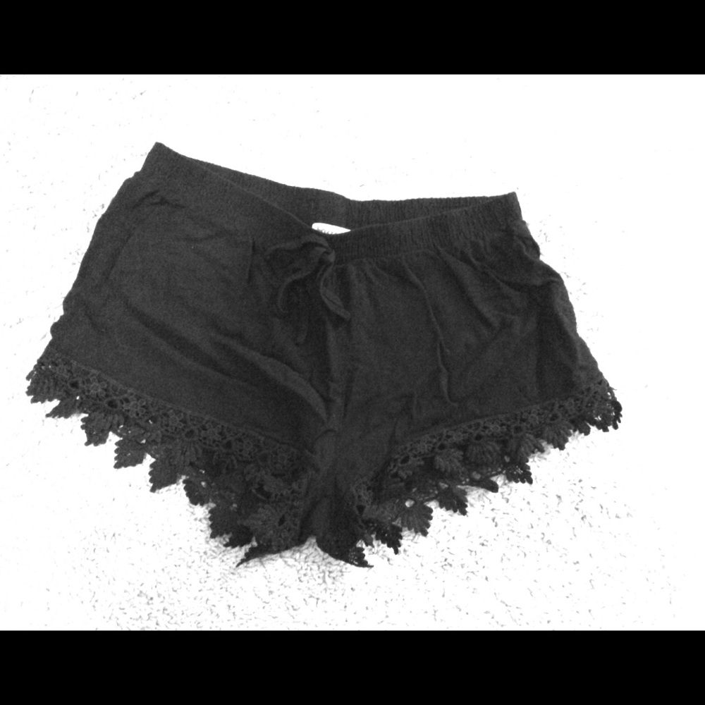 Black loose fitted shorts